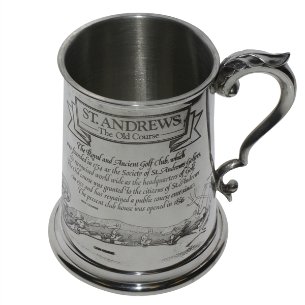 St. Andrews The Old Course Pewter Golf Tankard - Made in England