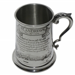 St. Andrews The Old Course Pewter Golf Tankard - Made in England