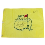 Gary Player Signed 2007 Masters Flag w/ Winning Years & 50th Inscription JSA ALOA