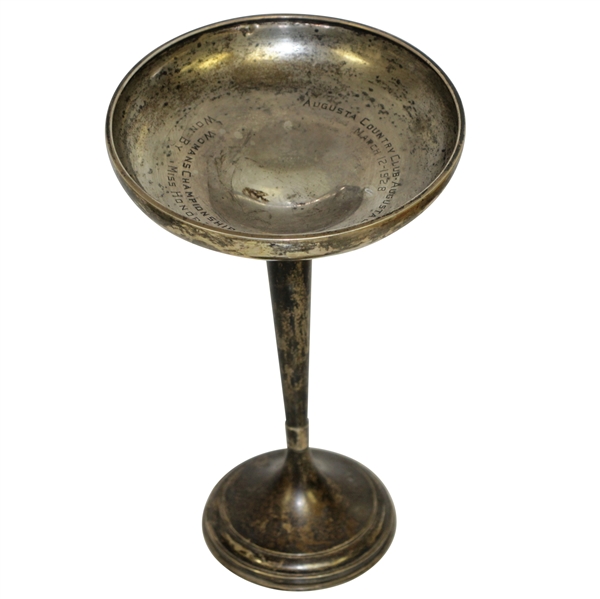 1928 Augusta Country Club Womens Championship Sterling 8122 Silver Trophy