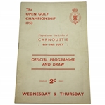 1953 Open Championship at Carnoustie Program - Wed & Thurs - Ben Hogan Winner