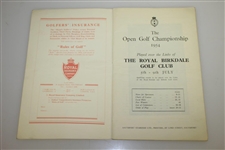 1954 Open Championship at Royal Birkdale Thursday Program - Peter Thomson Winner