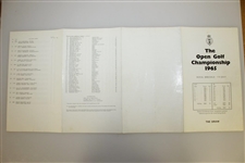 Jack Nicklaus Signed 1965 Open Championship at Royal Birkdale Program w/ Draw Sheet JSA ALOA