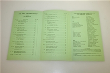 1966 Open Championship at Muirfield Program & Draw Sheet  - Nicklaus 1st Open Win
