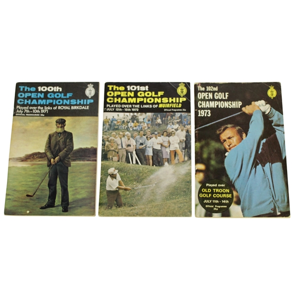1971, 1972 & 1973 Open Championship Programs - Trevino & Weiskopf Wins
