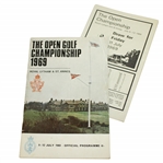 1969 Open Championship at Royal Lytham & St. Annes Program & Draw Sheet - Jacklin Win