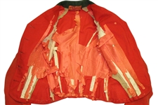 Time-Period British Style Red Golf Club Waistcoat w/ 'M' Stitching on Collar - Ladies Cut