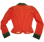 Time-Period British Style Red Golf Club Waistcoat w/ 'M' Stitching on Collar - Ladies Cut