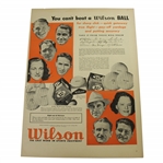 Babe Zaharias Signed 1948 Oversize Wilson Golf Ball Advertisement JSA ALOA
