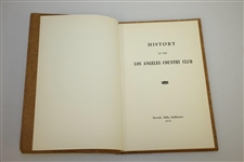 History of the Los Angeles Country Club 1897-1936 1st Ed 