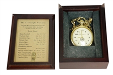 Byron Nelson 'Eleven Straight' Ltd Ed Pocket Watch w/ Signed Box JSA ALOA