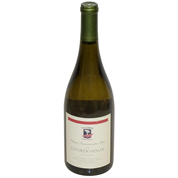 2019 US Open at Pebble Beach Players Commemorative Bottle of Chardonnay Wine  