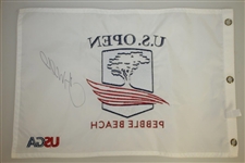 Gary Woodland Signed 2019 US Open Flag at Pebble Beach - First Major! JSA ALOA