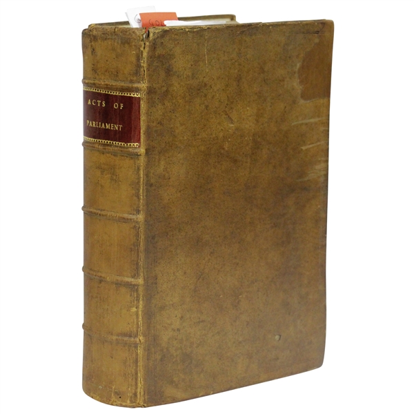 1621 Acts of Parliament of Scotland Book - 1st Mention of Golf in Scotland - Banned!