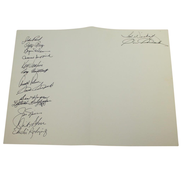 Hogan, Palmer, Nicklaus, Snead, Middlecoff & Nelson Etc. Signed Page JSA ALOA