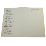 Hogan, Palmer, Nicklaus, Snead, Middlecoff & Nelson Etc. Signed Page JSA ALOA