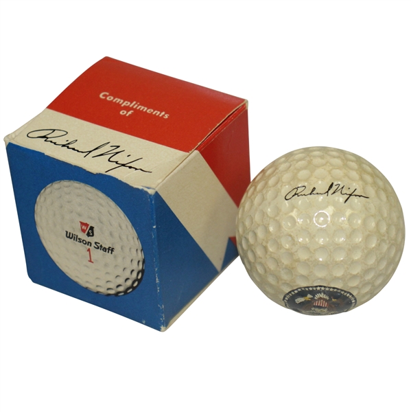 Richard Nixon Commemorative Presidential Wilson Staff Golf Ball w/ Box