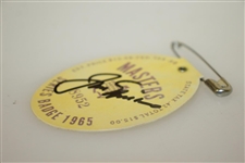 Jack Nicklaus Signed 1965 Masters Series Badge #8952 JSA ALOA