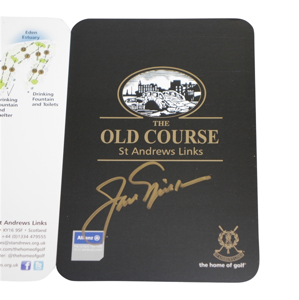 Jack Nicklaus Signed The Old Course at St. Andrews Scorecard in Gold FULL JSA #Z70244