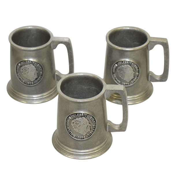 Three 1979 Walter Hagen Celebrity Golf Classic Pewter Tankard/Steins