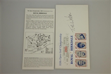 Tom Watson Signed 1983 Royal Birkdale 112th Open Championship Cachet JSA ALOA