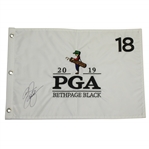 Rickie Fowler Signed 2019 PGA Championship at Bethpage Flag JSA ALOA