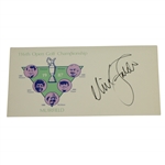Nick Faldo Signed 1987 Muirfield 116th Open Championship Cachet JSA ALOA