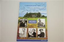 Paul Lawrie & Jean Van de Velde Signed 1999 Open Program with Seldom Seen Final Results Page JSA ALOA