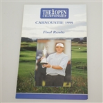 Paul Lawrie & Jean Van de Velde Signed 1999 Open Program with Seldom Seen Final Results Page JSA ALOA