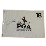 Jon Rahm Signed 2019 PGA Championship at Bethpage Flag JSA ALOA