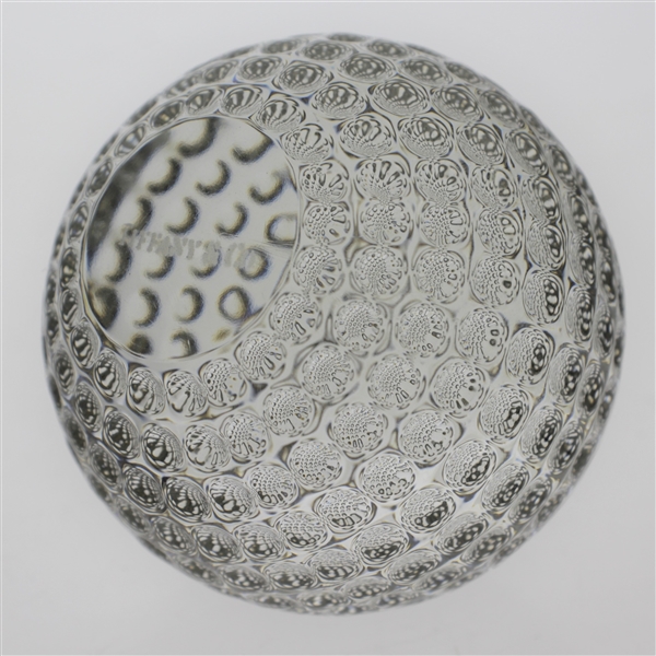 Tiffany & Co Luxury Leaded Crystal Art Glass Golf Ball Paperweight