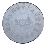 Augusta National Golf Club Sterling Silver Clubhouse with Hole Names Trivet - Rare