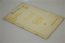 1954 Open Championship at Royal Birkdale Wednesday Program with Draw Sheet