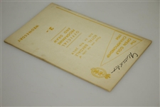 1954 Open Championship at Royal Birkdale Wednesday Program with Draw Sheet