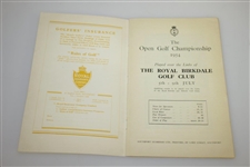 1954 Open Championship at Royal Birkdale Wednesday Program with Draw Sheet