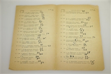 1954 Open Championship at Royal Birkdale Wednesday Program with Draw Sheet