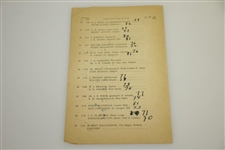 1954 Open Championship at Royal Birkdale Wednesday Program with Draw Sheet