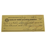 Sam Snead Signed 1953 Personal $1000 Check to His Wife JSA ALOA