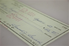 Sam J. Snead Signed Personal Check to Billy Casper Circa 1983 JSA ALOA