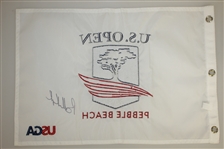 Brooks Koepka Signed 2019 US Open at Pebble Beach Embroidered Flag JSA ALOA