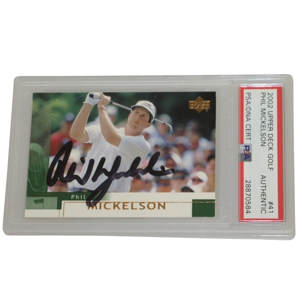 Phil Mickelson Signed 2002 Upper Deck Card PSA #28870584