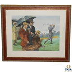 Original Francis D. Ouimet Wins United States Open - 1913 by Leland Gustavson Historical Watercolor