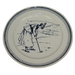Apsley Decorative Plate w/ Scene of Lady Golfer Putting in Time-Period Attire