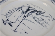 Apsley Decorative Plate w/ Scene of Lady Golfer Putting in Time-Period Attire