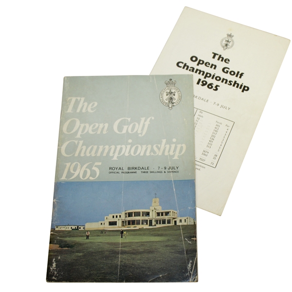 Jack Nicklaus Signed 1965 Open Championship at Royal Birkdale Program w/ Draw Sheet JSA ALOA