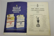 Jack Nicklaus Signed 1965 Open Championship at Royal Birkdale Program w/ Draw Sheet JSA ALOA