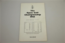 Jack Nicklaus Signed 1965 Open Championship at Royal Birkdale Program w/ Draw Sheet JSA ALOA