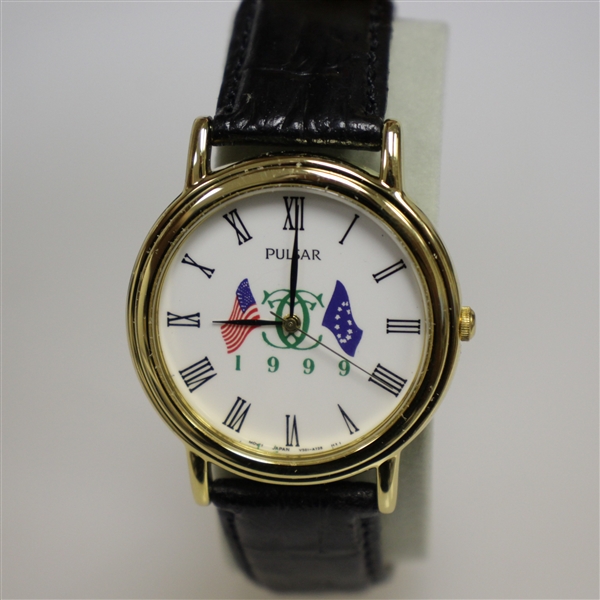1999 Ryder Cup at The Country Club Brookline Pulsar Wristwatch w/ Leather Band in Box 