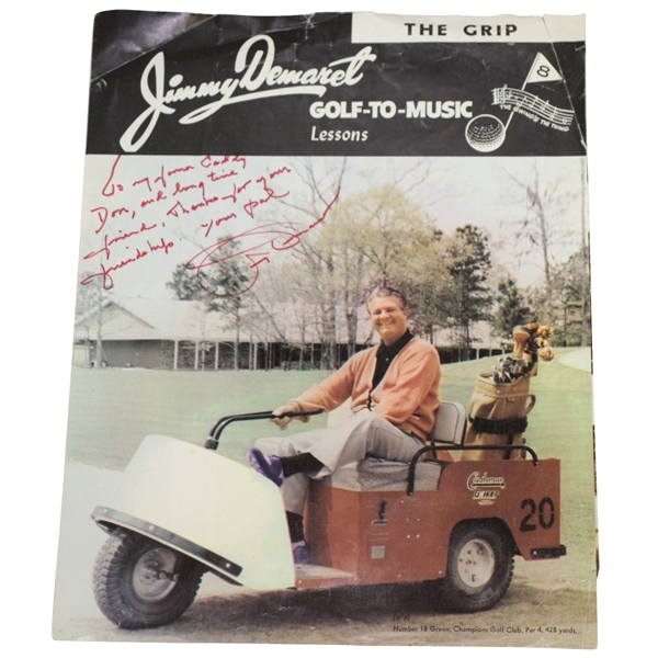 Jimmy Demaret Signed 'Golf-To-Music' Lessons Inscribed to Don Cherry - Champions GC JSA ALOA