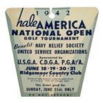 1942 Hale America National Open FINAL ROUND Sunday Ticket HOGANS First Major WIN ? - RARE
